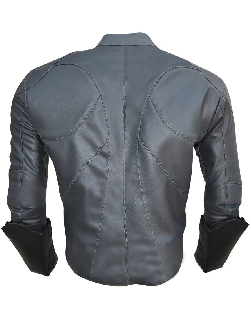 Grey Leather Batman Arkham Knight Jacket - UJackets