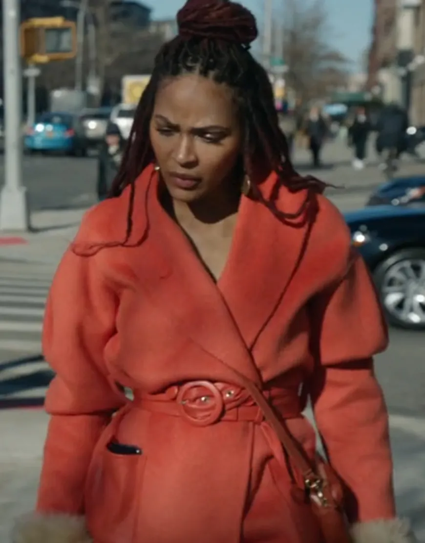 Harlem 2021 Meagan Good Trench Coat | Camille Orange Trench Coat