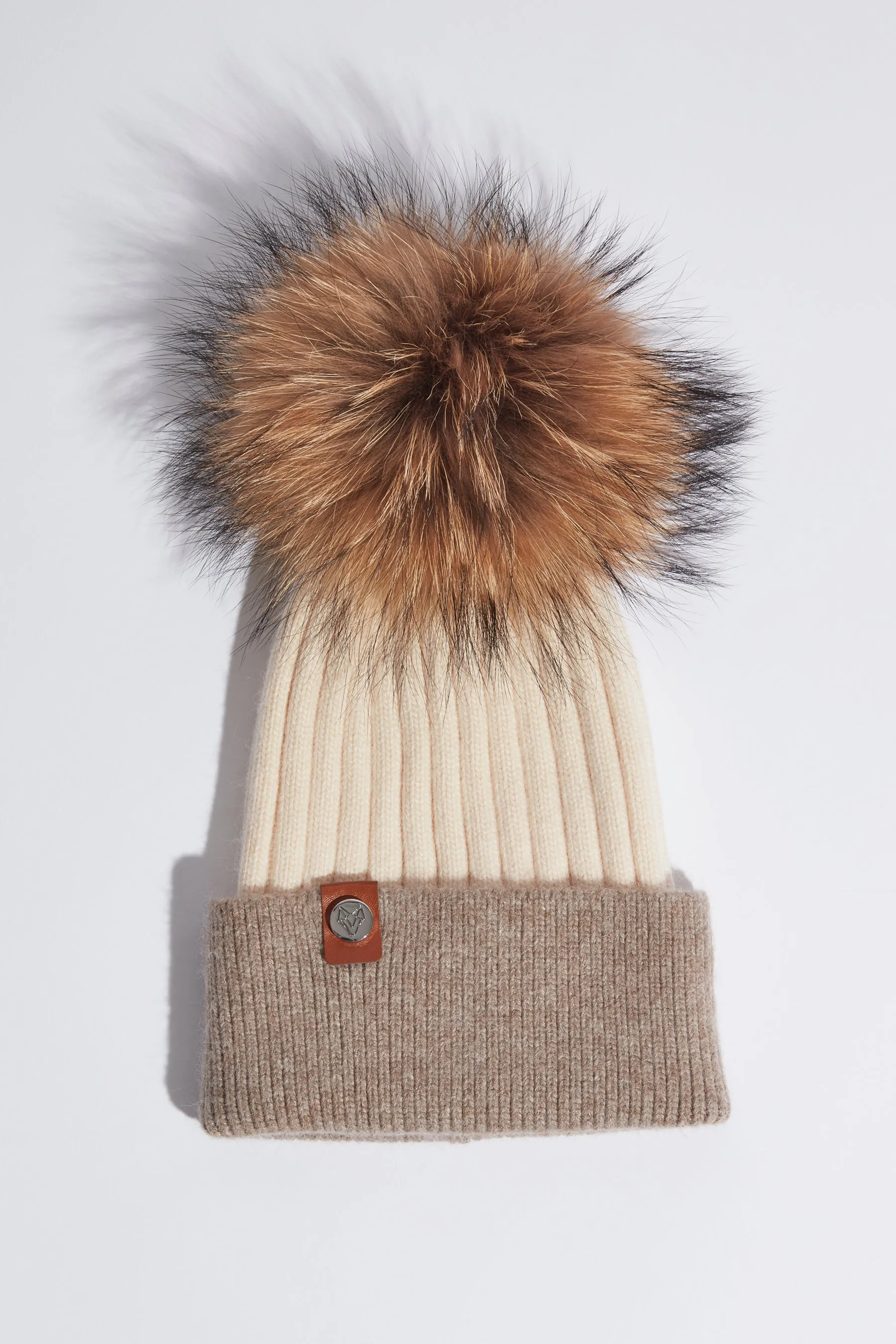 Harley Pom Pom Hat - Almond/Taupe