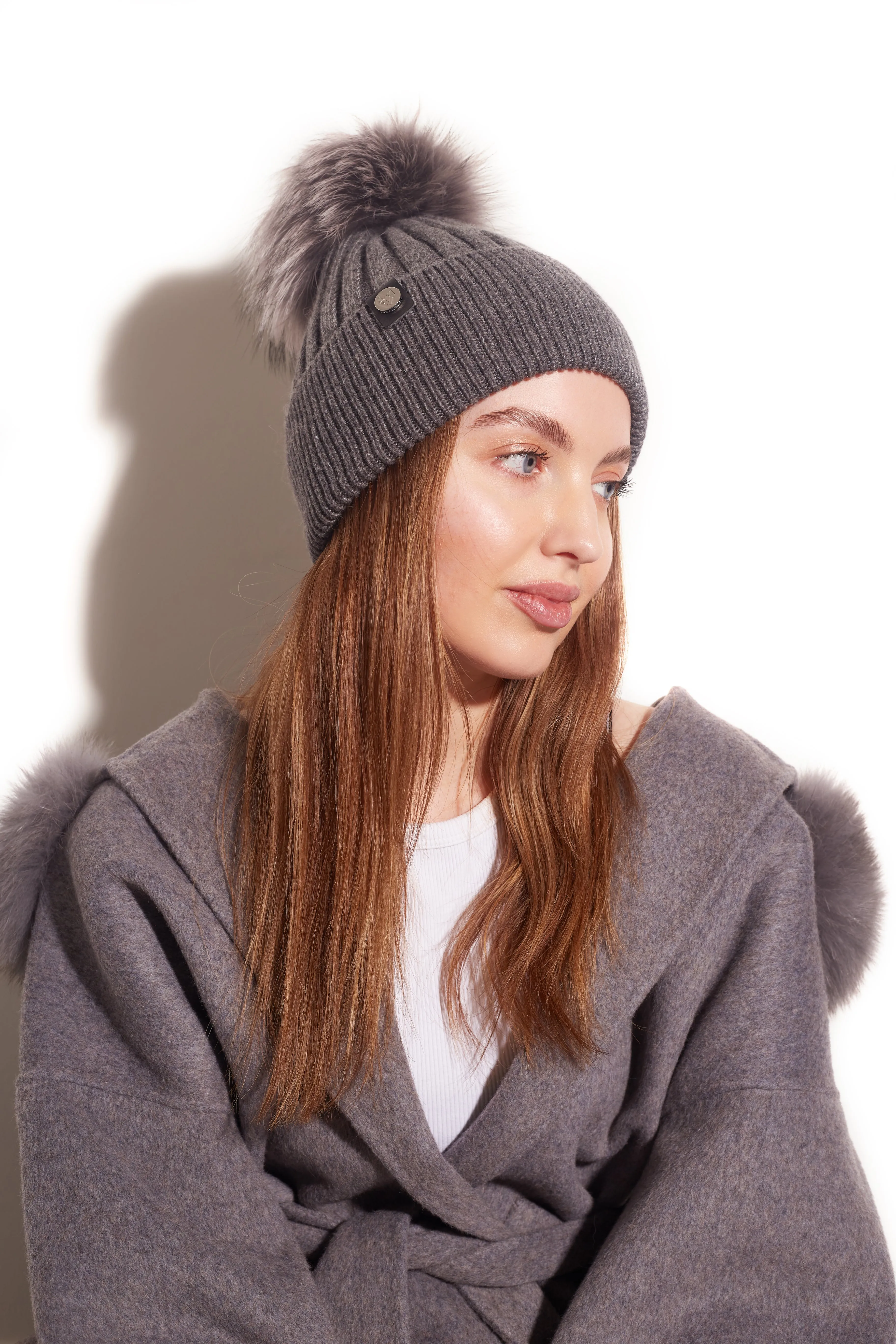 Harley Pom Pom Hat - Charcoal