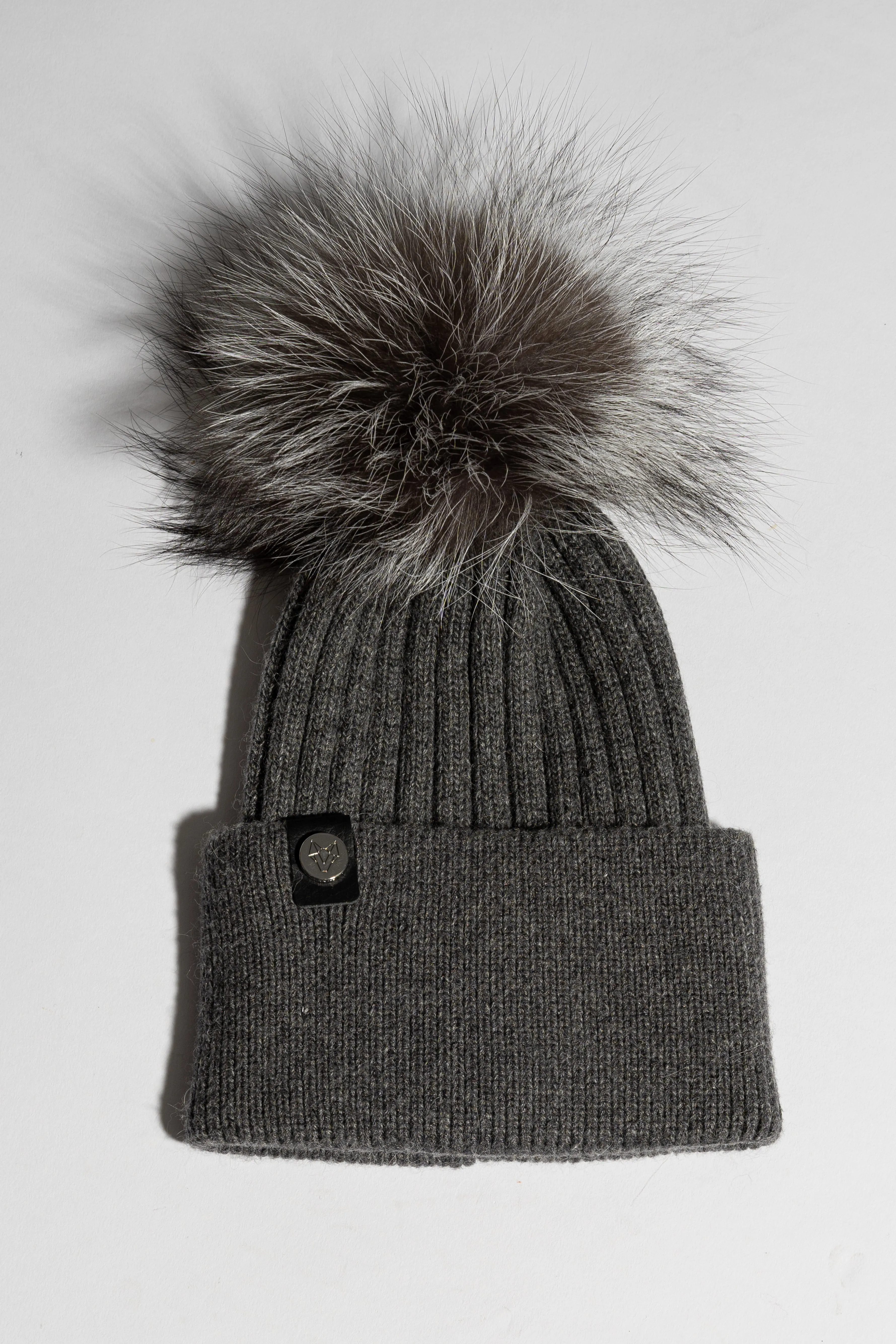 Harley Pom Pom Hat - Charcoal