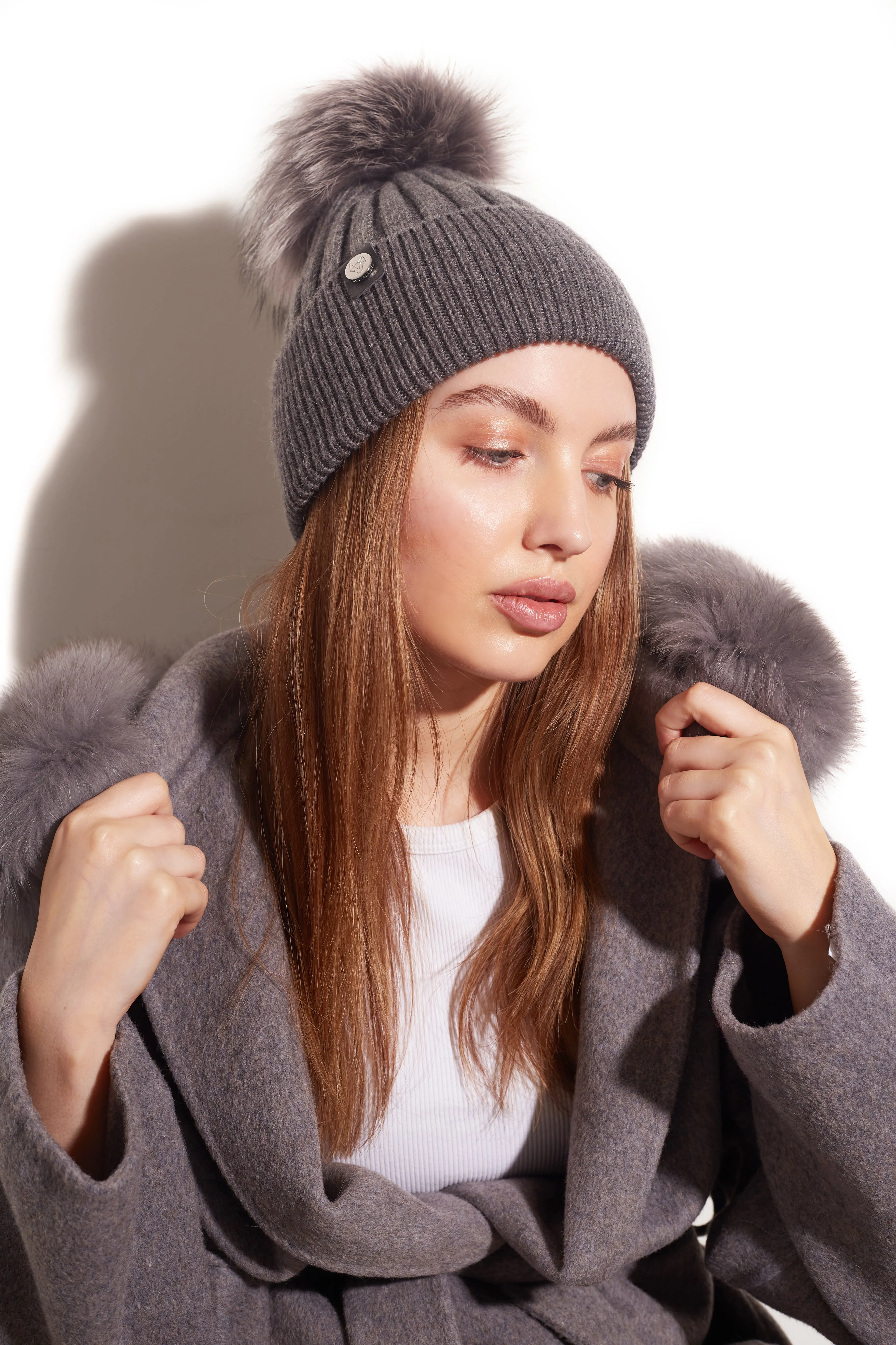 Harley Pom Pom Hat - Charcoal