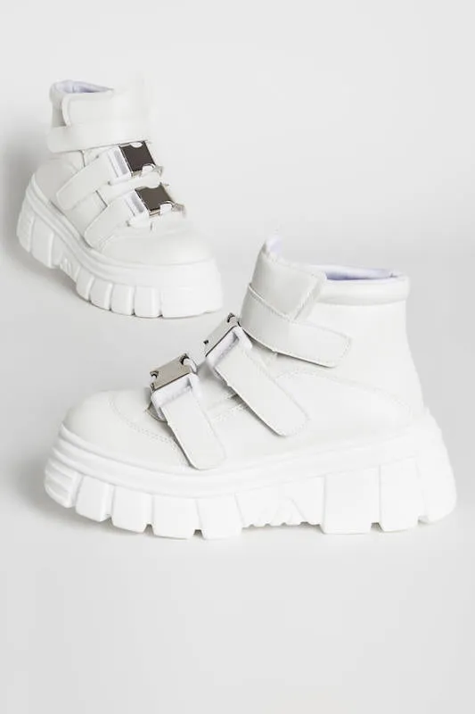 High Top Buckle Velcro Sneaker