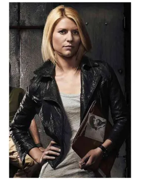 Homeland Carrie Mathison Leather Jacket by Claire Danes