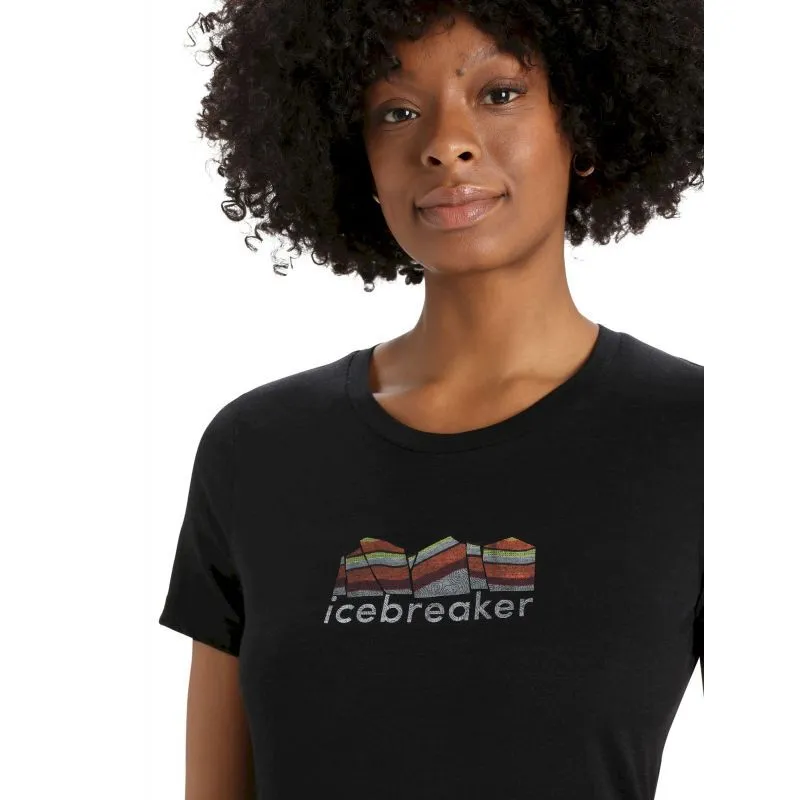 icebreaker  Tech Lite II SS Tee Mountain Geology - Maglia merino - Donna