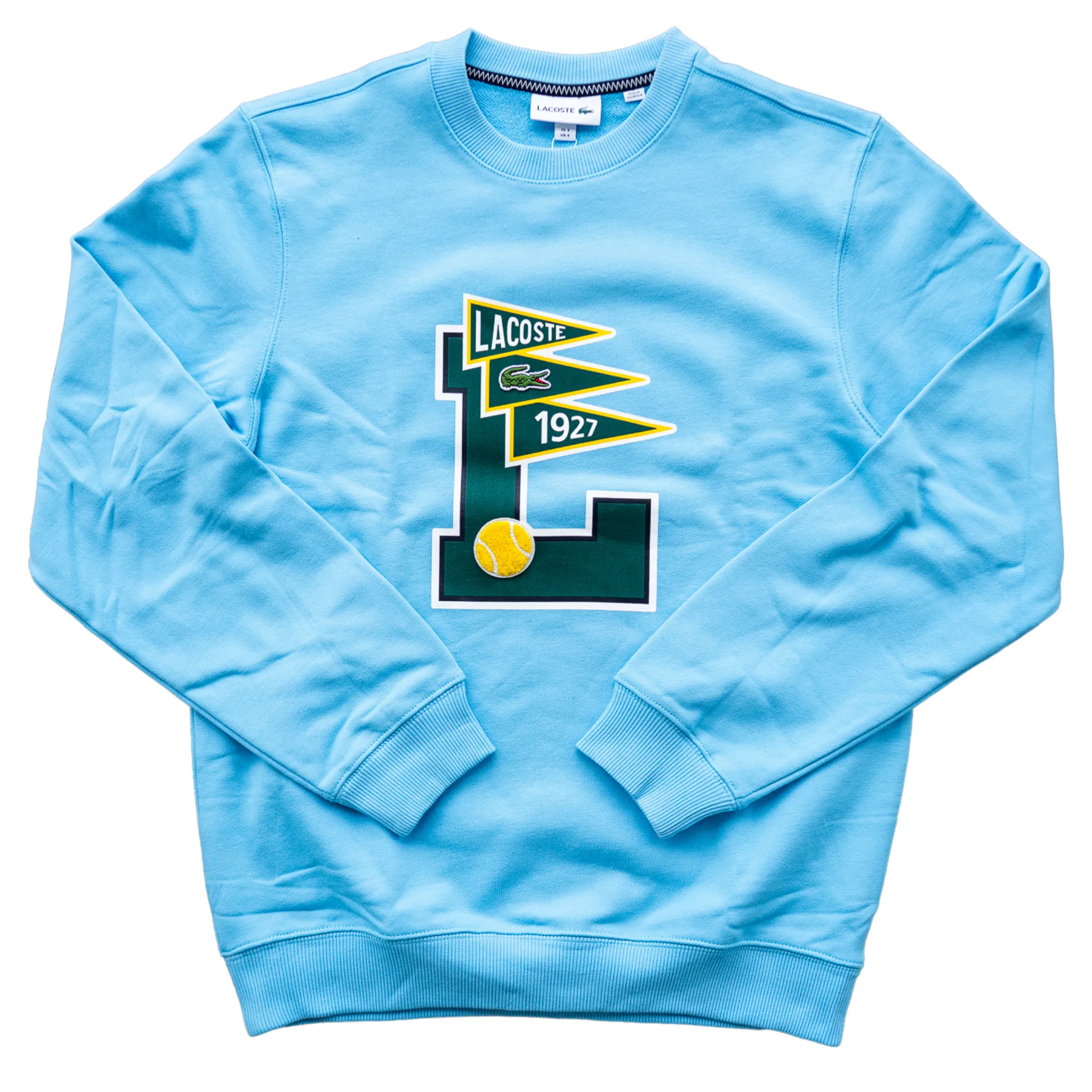 Lacoste Flags Graphic Crewneck (Sky Blue)