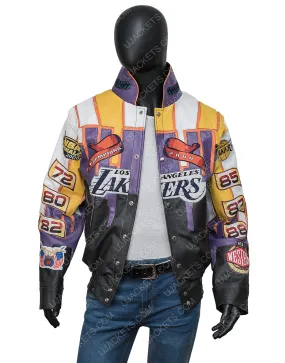 Lakers Championship Leather Jacket | Jeff Hamilton 2000 Jacket