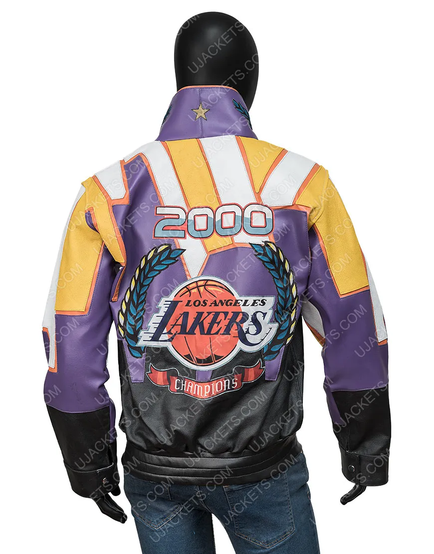 Lakers Championship Leather Jacket | Jeff Hamilton 2000 Jacket