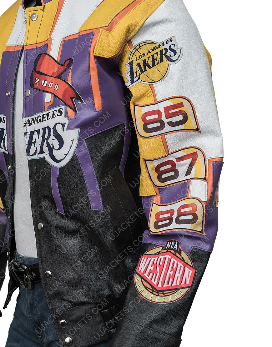 Lakers Championship Leather Jacket | Jeff Hamilton 2000 Jacket