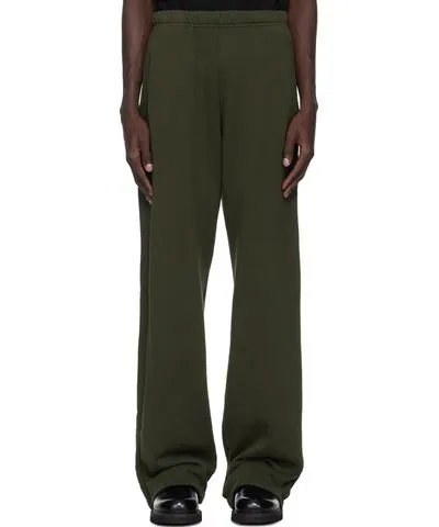 LES TIEN Green Utility Puddle Sweatpants