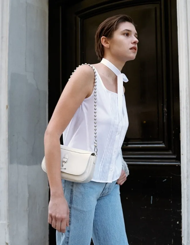 LOEUVRE  |Street Style Plain Cotton Shirts & Blouses