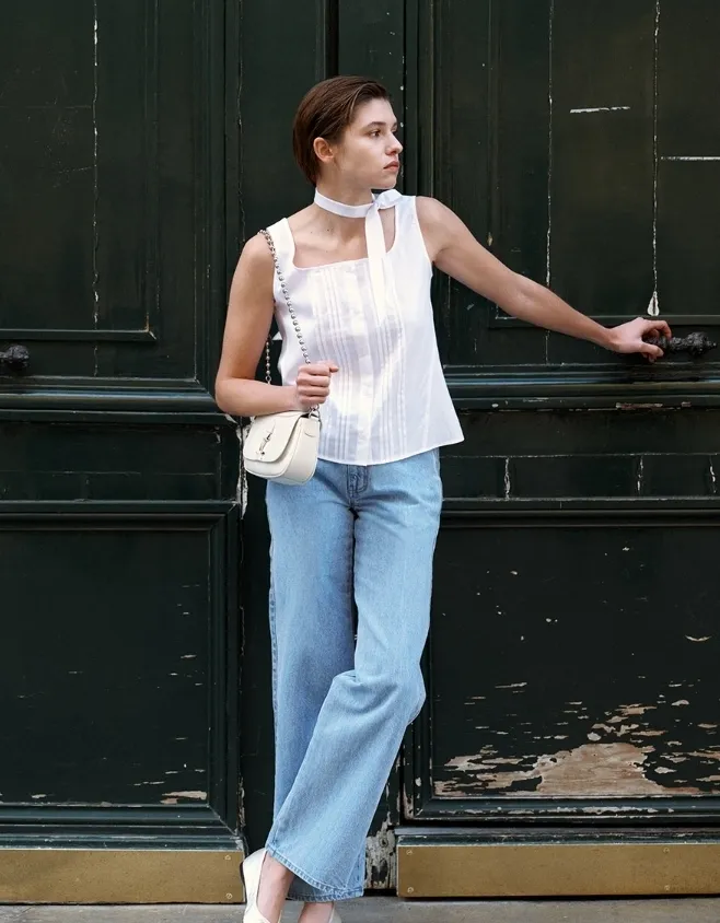 LOEUVRE  |Street Style Plain Cotton Shirts & Blouses