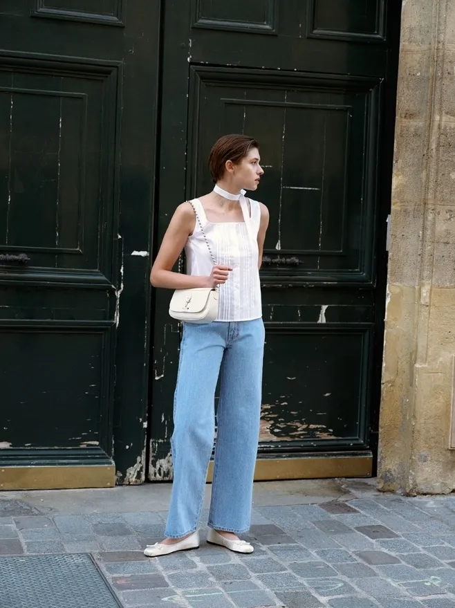 LOEUVRE  |Street Style Plain Cotton Shirts & Blouses