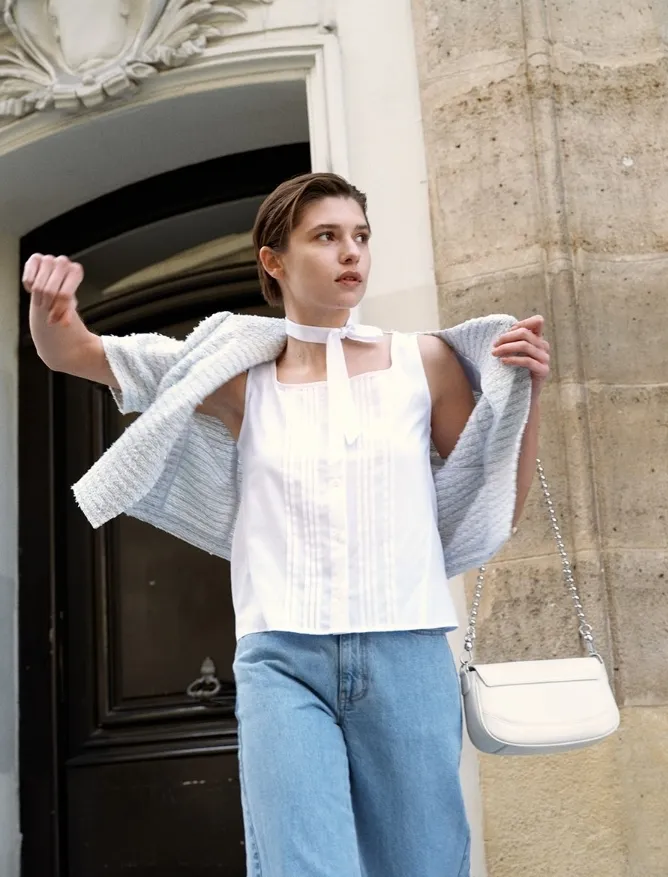 LOEUVRE  |Street Style Plain Cotton Shirts & Blouses