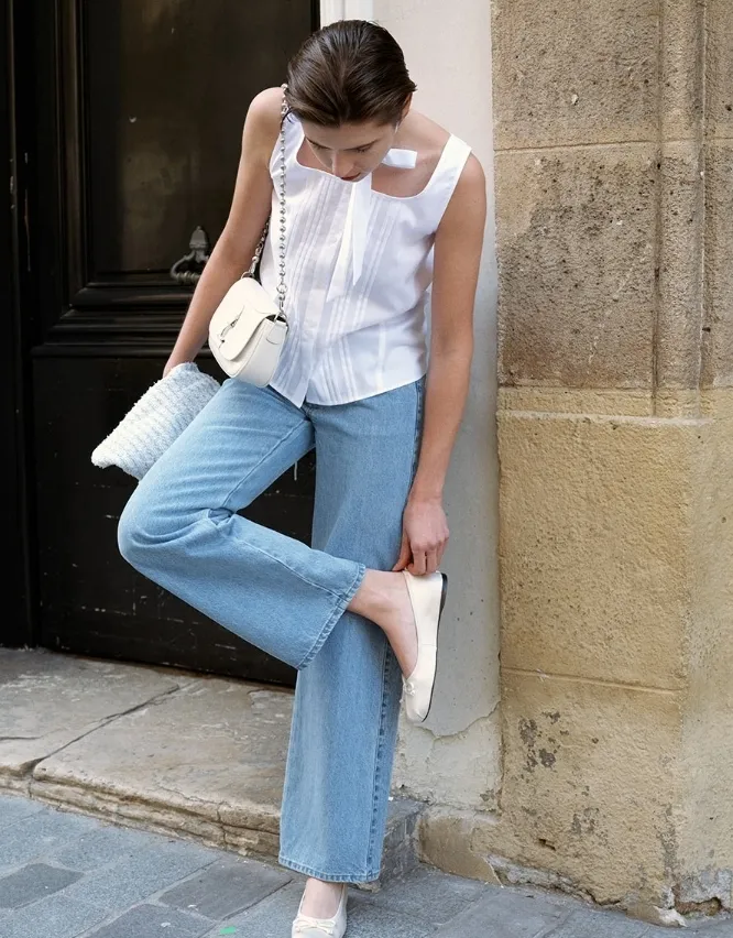 LOEUVRE  |Street Style Plain Cotton Shirts & Blouses