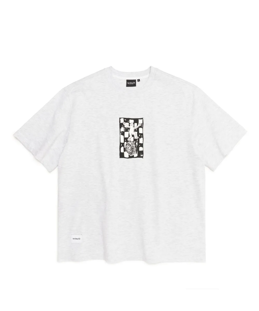 Mark Gonzales  |[MARK GONZALES] ★MG CHESSBOARD GRAPHIC T-SHIRT