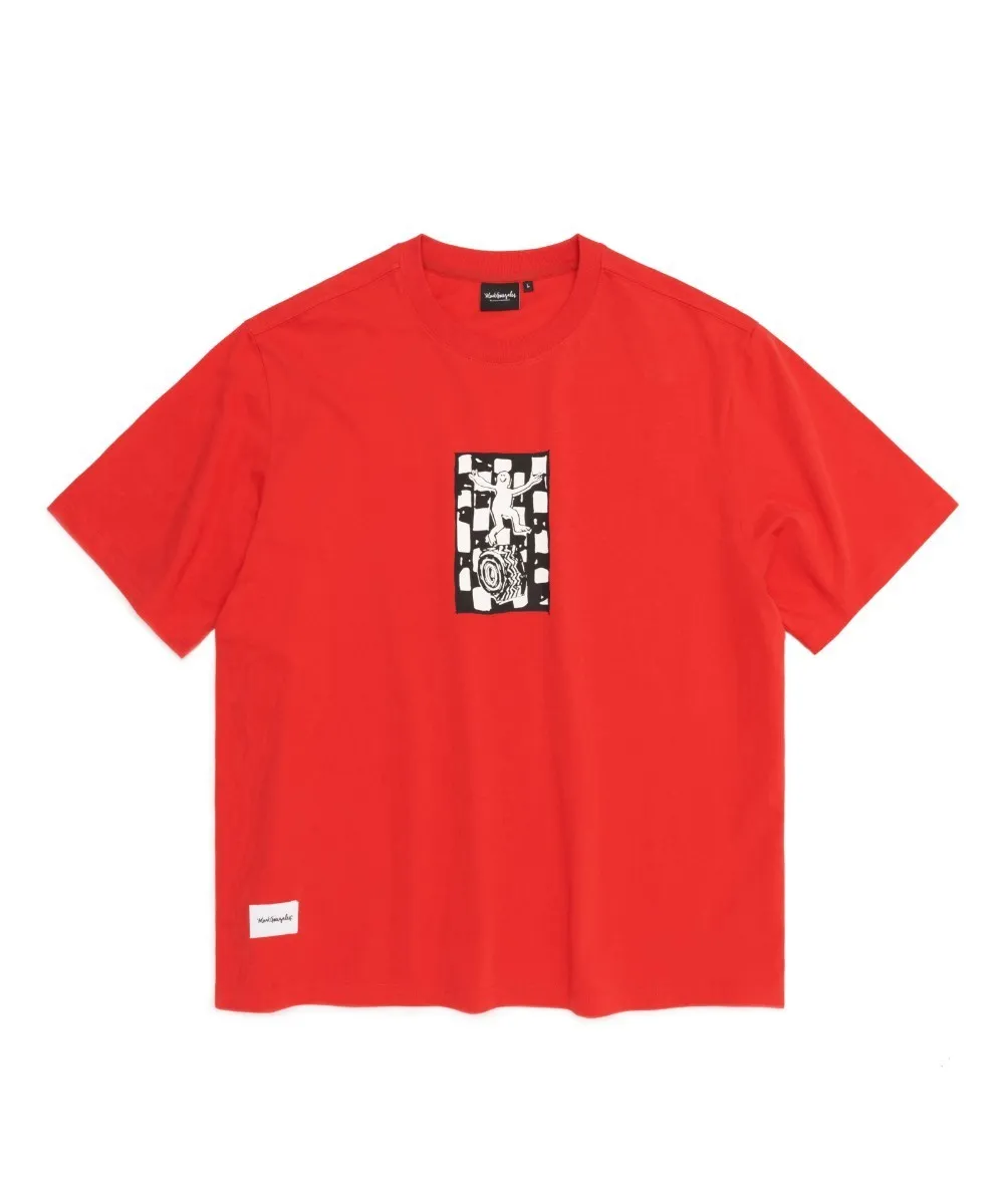 Mark Gonzales  |[MARK GONZALES] ★MG CHESSBOARD GRAPHIC T-SHIRT