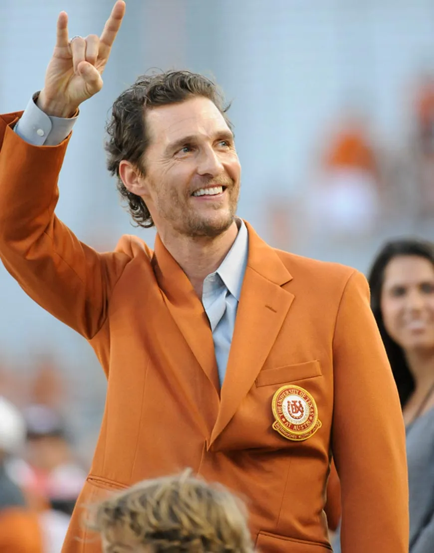 Matthew McConaughey University of Texas Blazer Coat | Wool Blend Coat