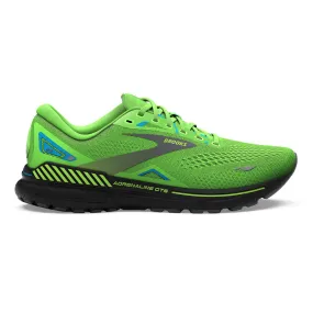 Men's Brooks Adrenaline GTS 23, Green Gecko/Grey/Atomic Blue, 10 D Medium