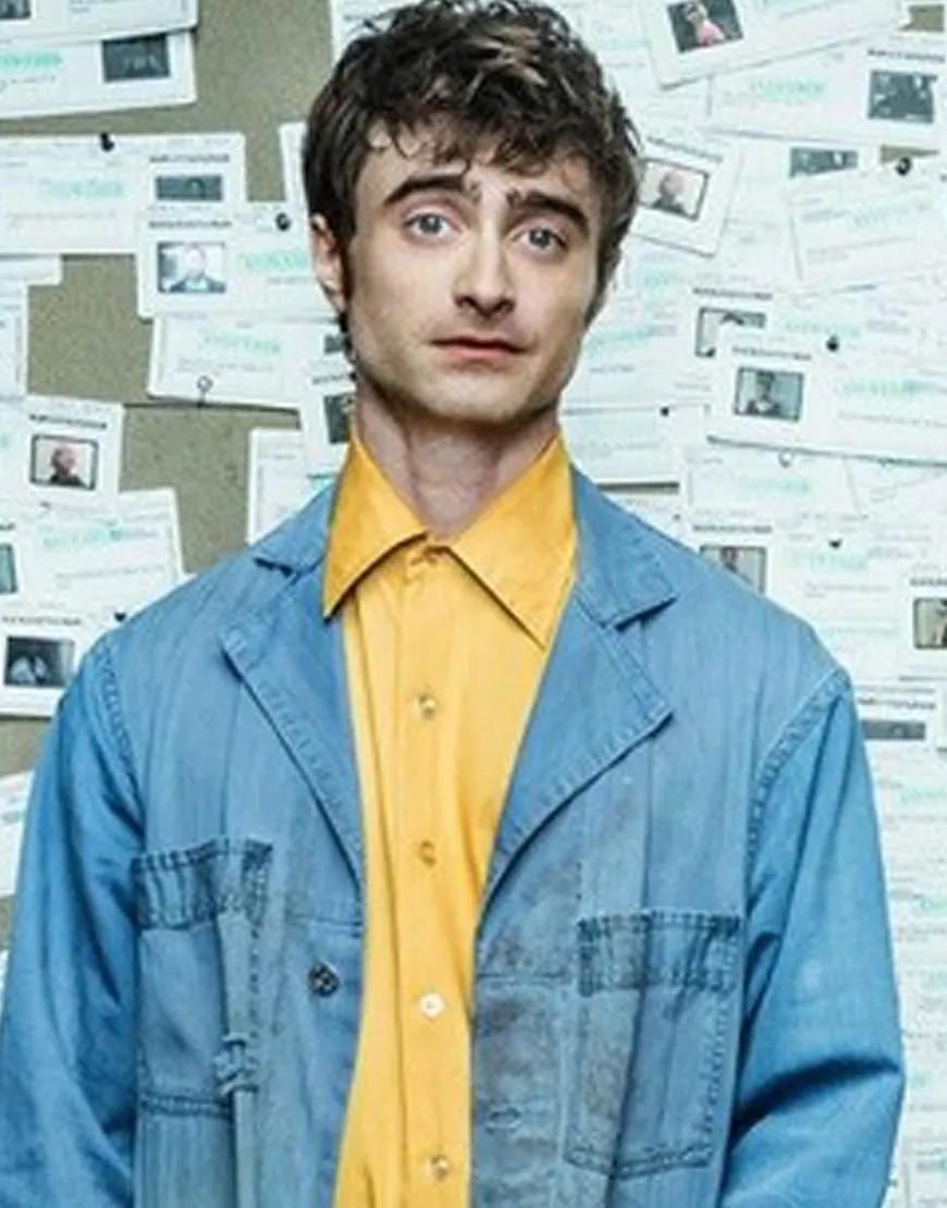 Miracle Workers Daniel Radcliffe Long Denim Coat | ujackets.com