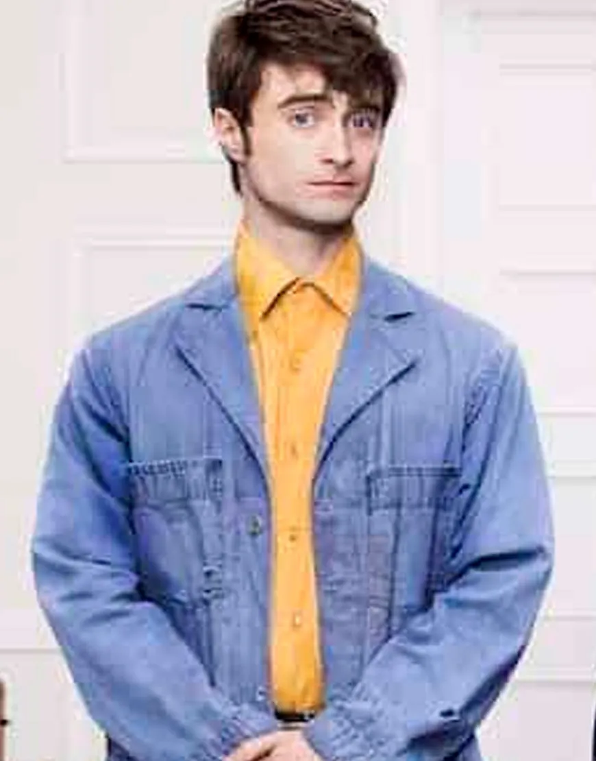 Miracle Workers Daniel Radcliffe Long Denim Coat | ujackets.com