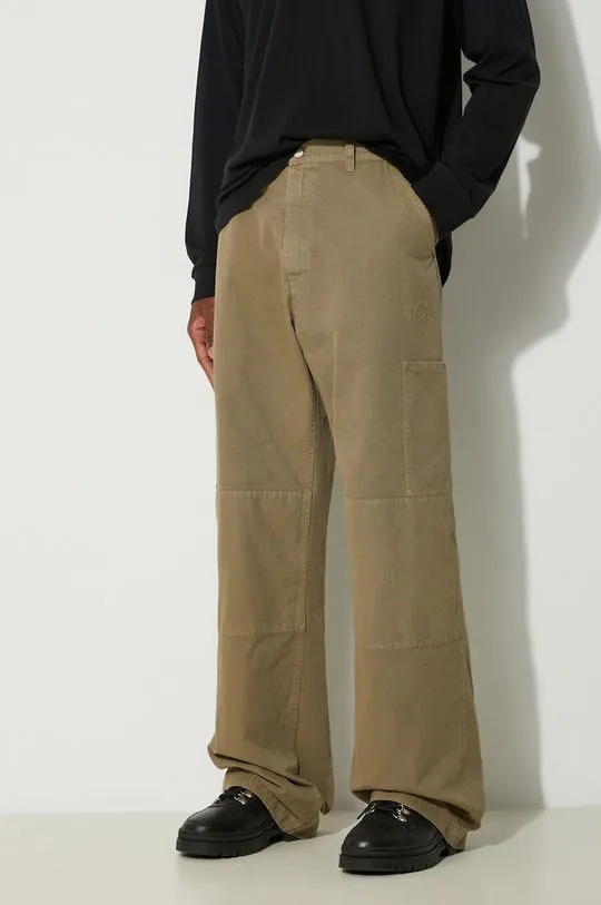 MM6 Maison Margiela cotton trousers green color SH0KA0029.S78548