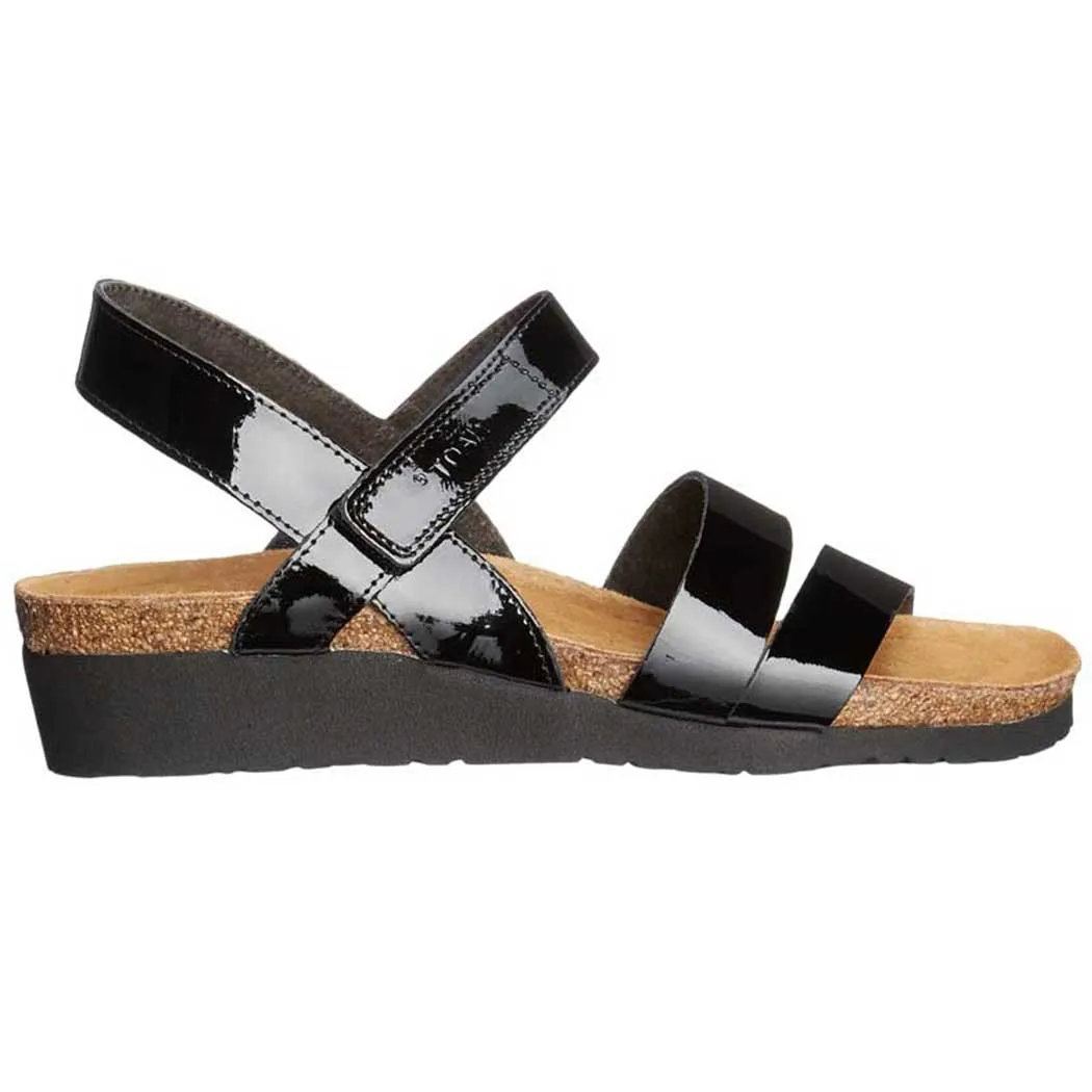 Naot Kayla Sandal Black Patent Leather (Women's)