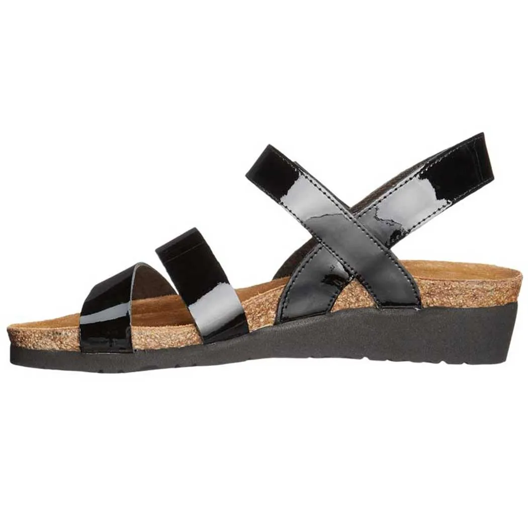 Naot Kayla Sandal Black Patent Leather (Women's)