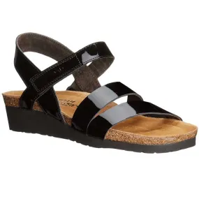 Naot Kayla Sandal Black Patent Leather (Women's)