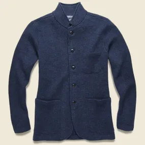 Nelson Jacquard Swacket - Navy Marl