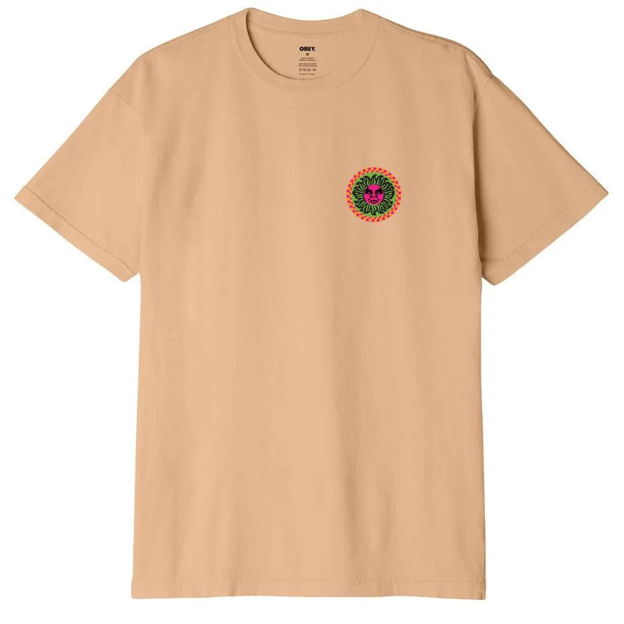 Obey Sun Tee In Papaya Smoothie