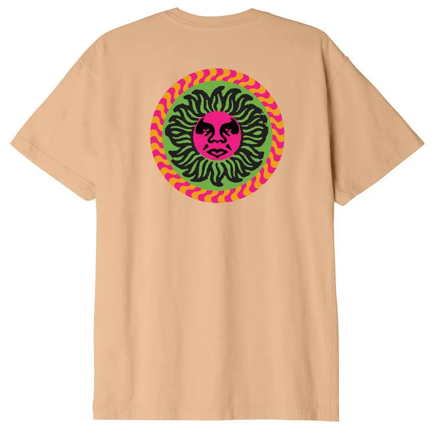 Obey Sun Tee In Papaya Smoothie