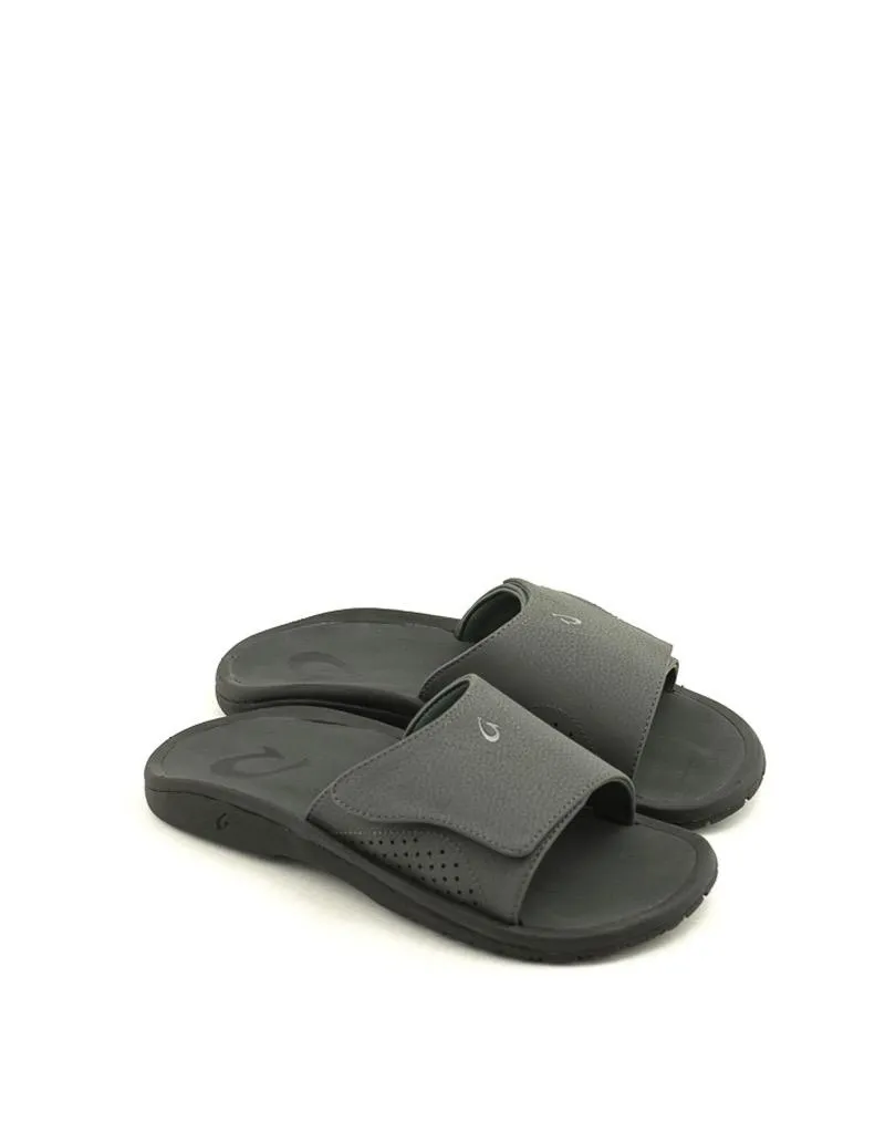 Olukai Mens Nalu Slide Sandal- Dark Shadow Grey