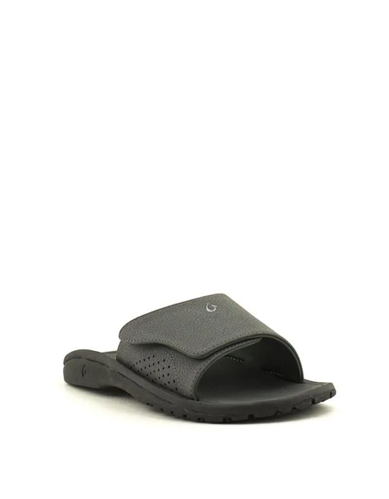 Olukai Mens Nalu Slide Sandal- Dark Shadow Grey