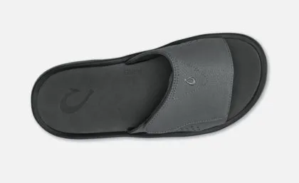 Olukai Mens Nalu Slide Sandal- Dark Shadow Grey