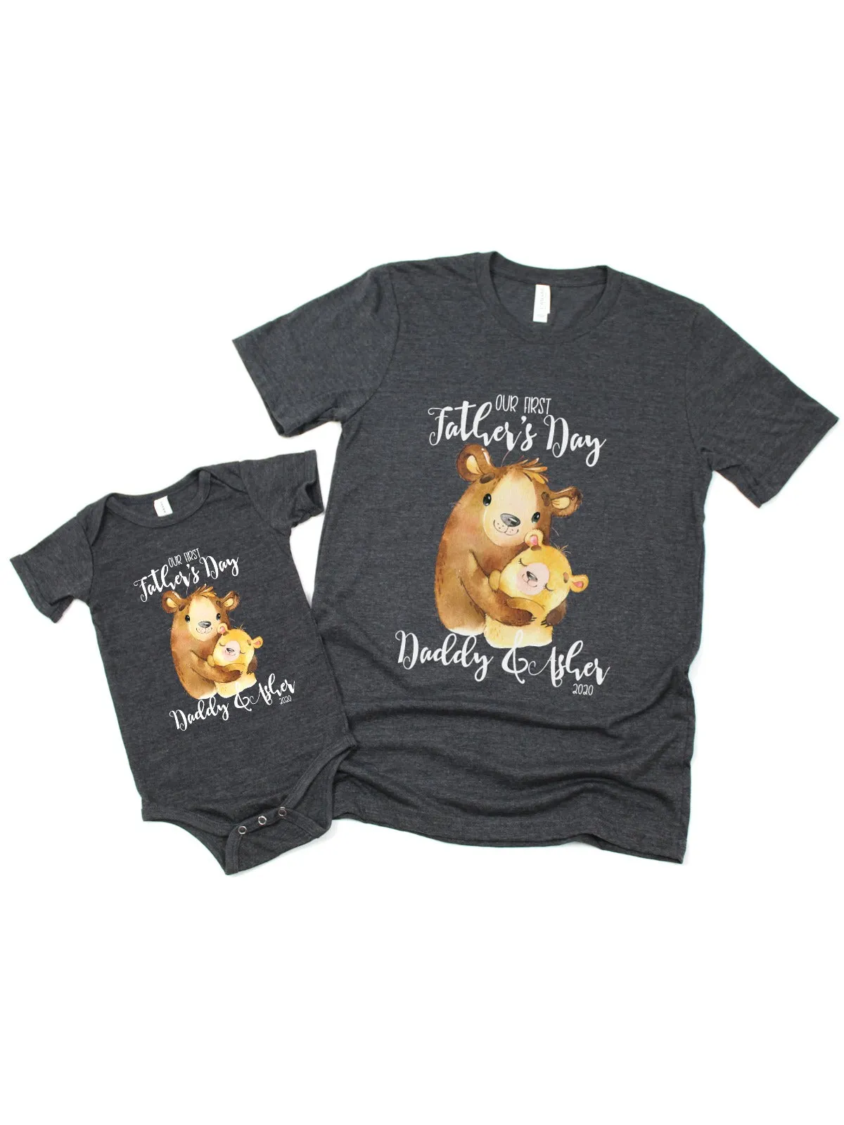 Our First Father's Day Daddy & Me Matching Shirts - Bears