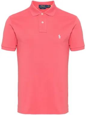 Polo Ralph Lauren - Polo cintré en coton piqué Pale Red