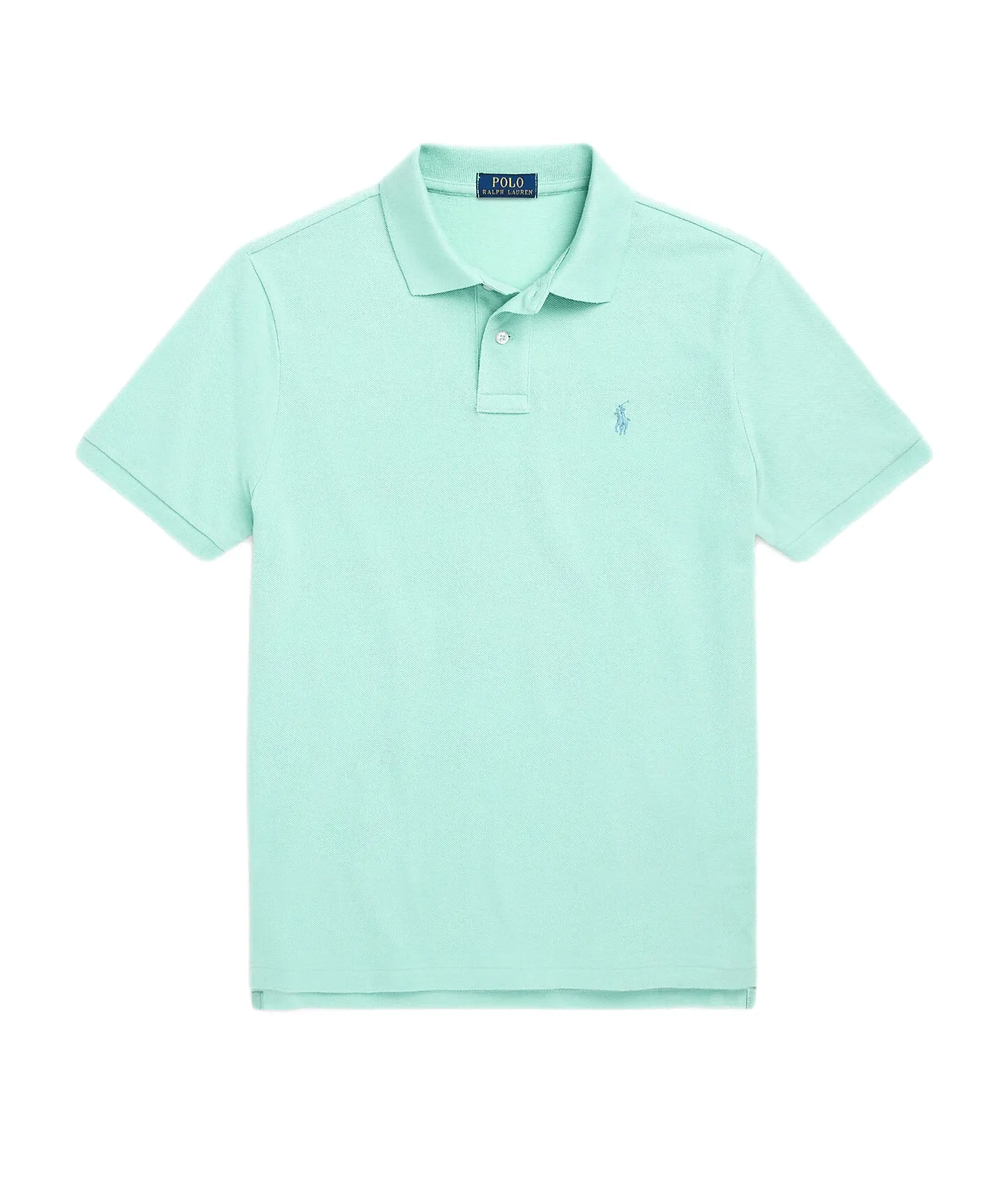 Polo Ralph Lauren -  Polo coupe ajustée en piqué celadon/c7580