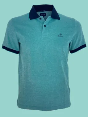 POLO UOMO TURCHESE CON DETTAGLI BLU