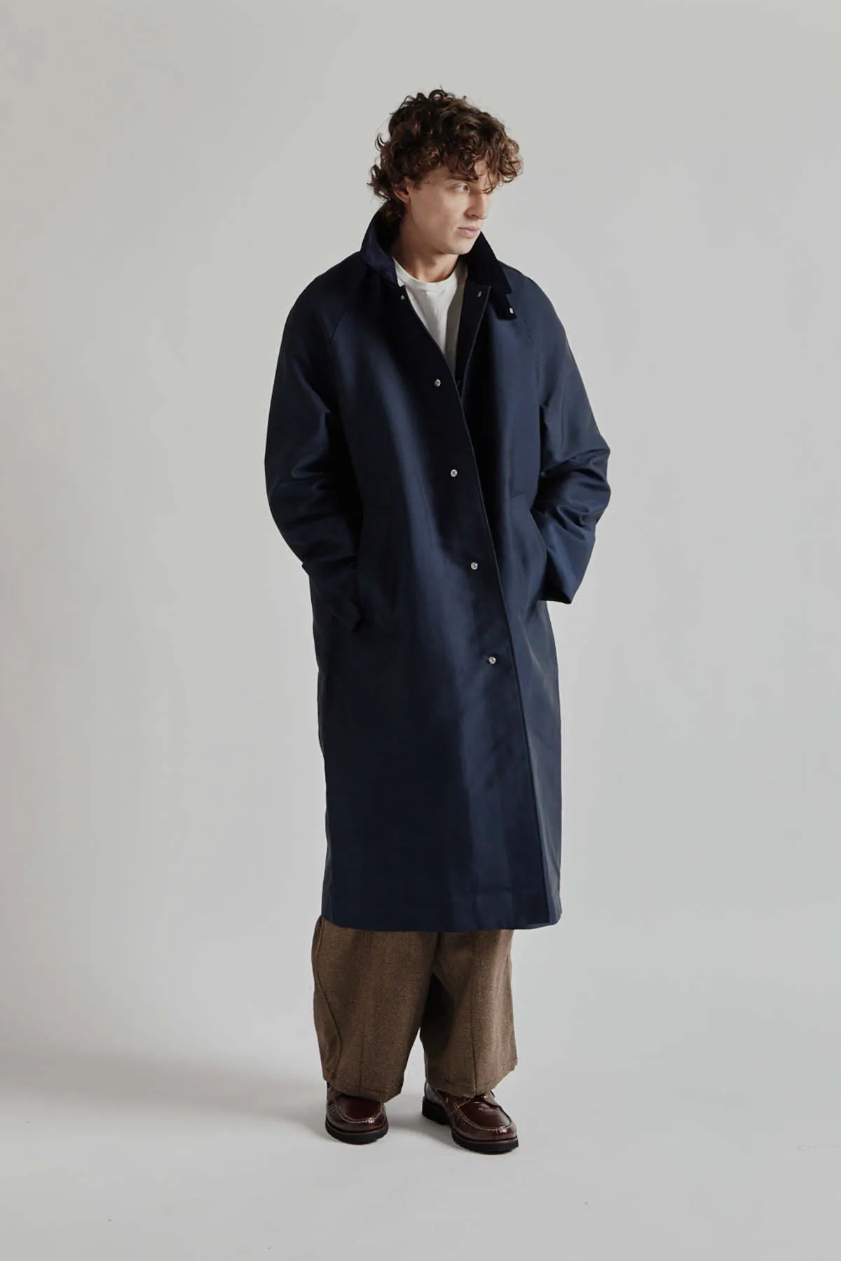 Raglan Coat - Navy