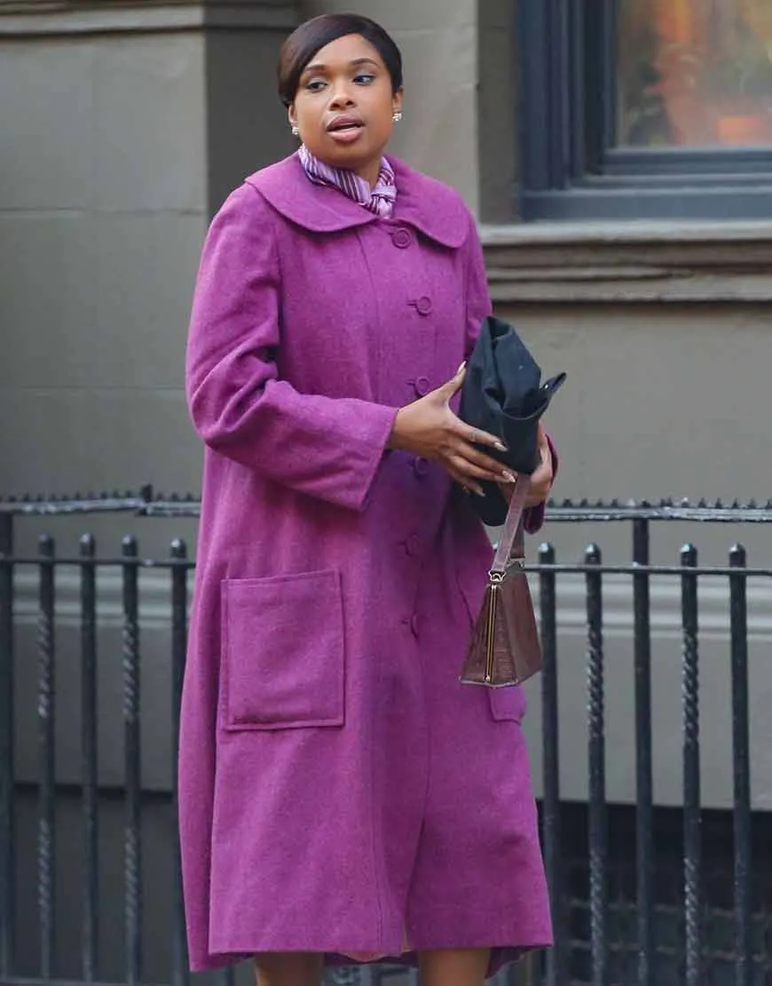 Respect 2021 Jennifer Hudson Purple Coat | Aretha Franklin Purple Coat