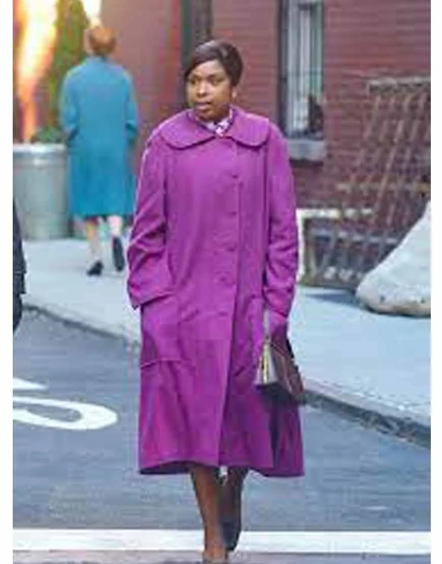 Respect 2021 Jennifer Hudson Purple Coat | Aretha Franklin Purple Coat