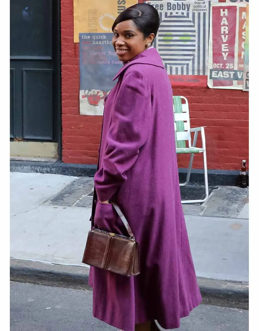 Respect 2021 Jennifer Hudson Purple Coat | Aretha Franklin Purple Coat