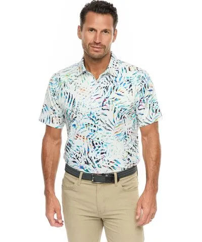 Robert Graham Island Palm Short Sleeve Polo