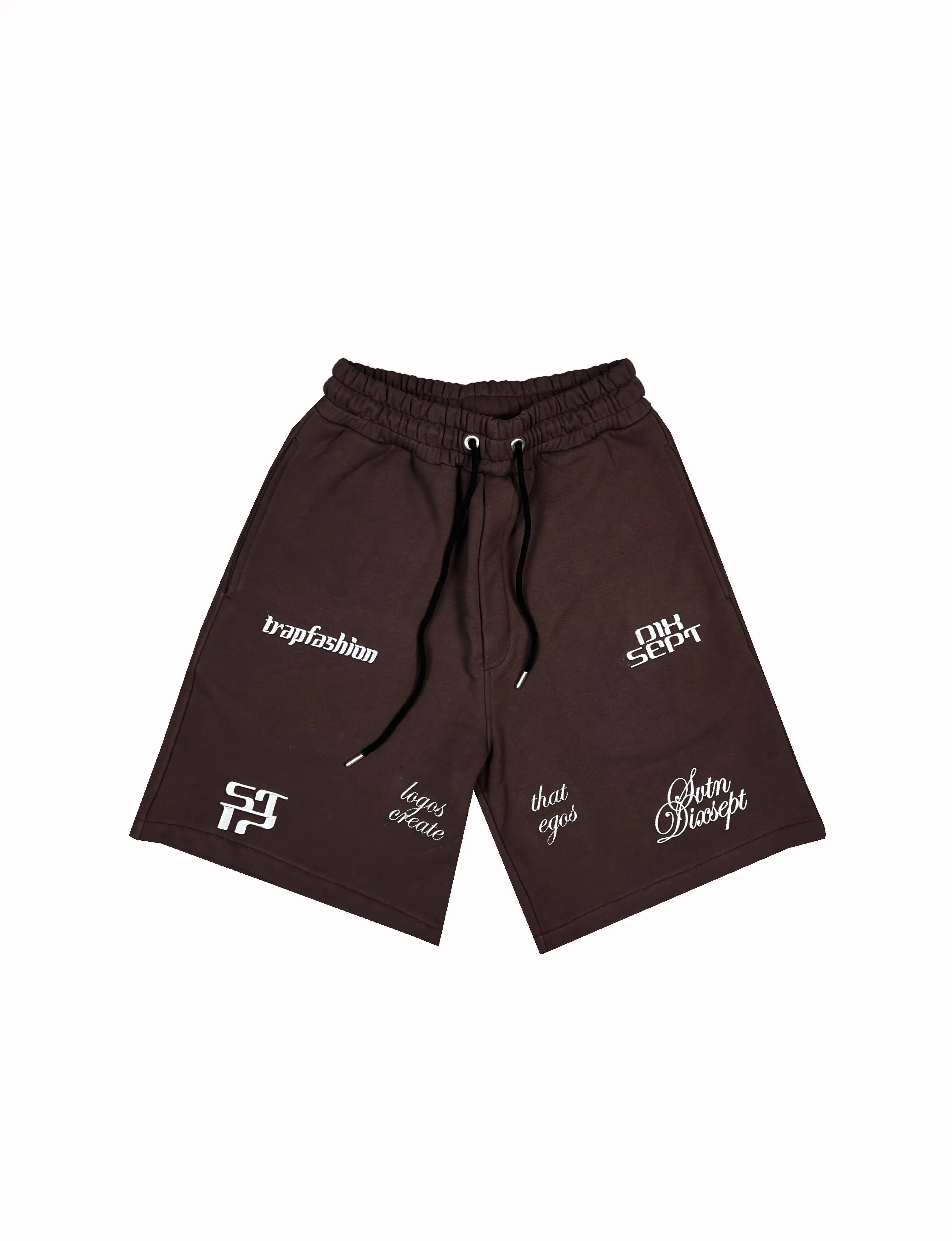 Run17up Athletes Brown Polo Short