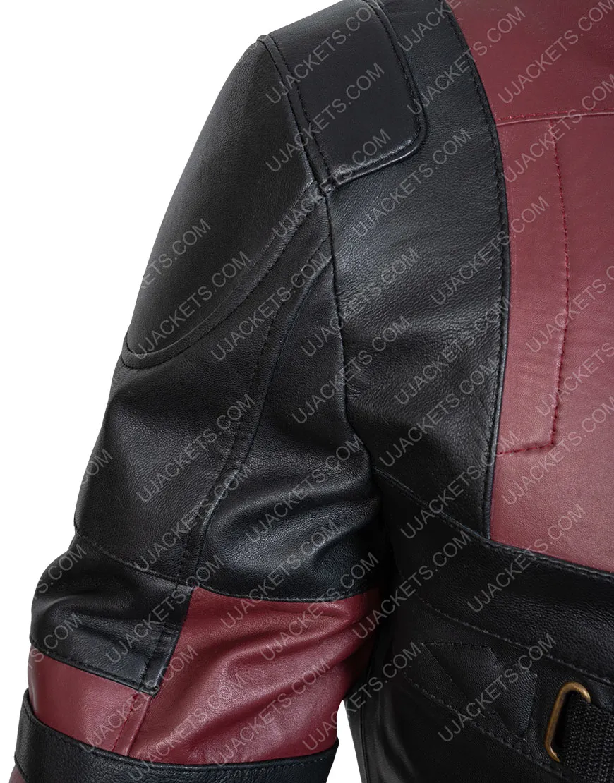 Ryan Reynolds Deadpool 2 Jacket - Red And Black Biker Jacket