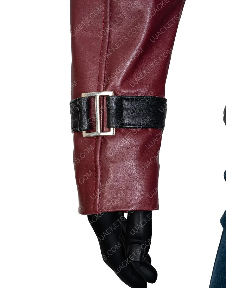 Ryan Reynolds Deadpool 2 Jacket - Red And Black Biker Jacket