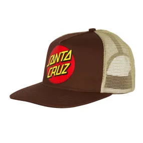 Santa Cruz Classic Dot Trucker Hat - Tan/Brown