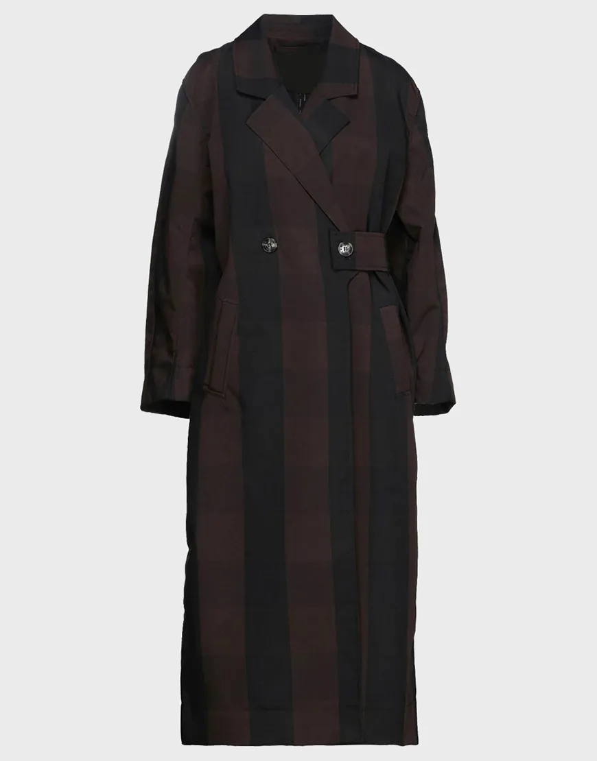 Sex Education S02 Jemima Kirke Trench Coat | Hope Haddon Plaid Coat