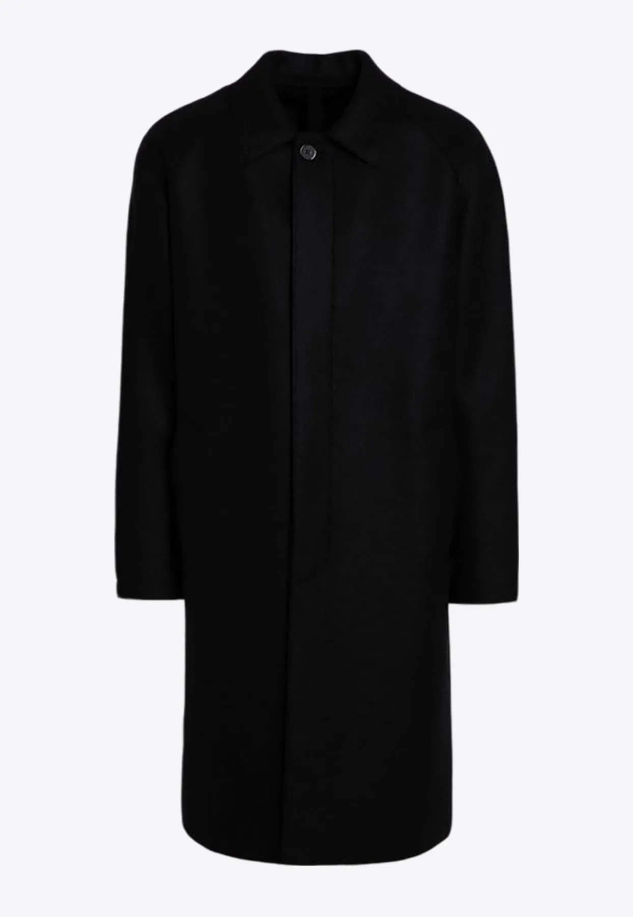 Single-Breasted Wool Coat